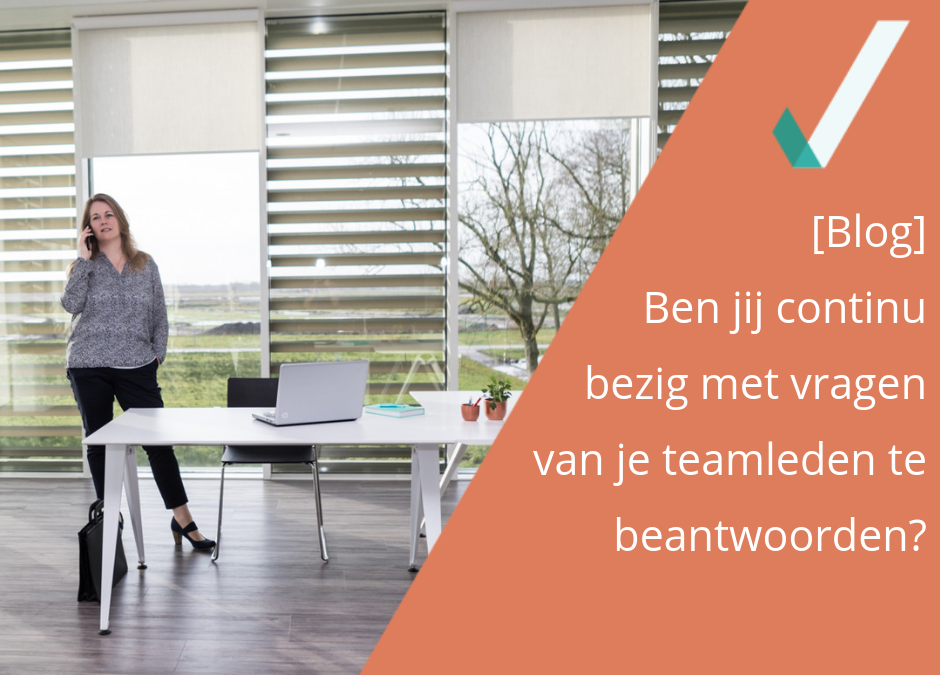 Ben jij continu bezig met vragen van je teamleden te beantwoorden?